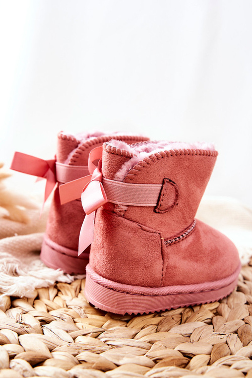 Detské izolované topánky Snehové topánky ružové funky