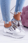 Lu Boo dámské stříbrné sportovní boty Madoni