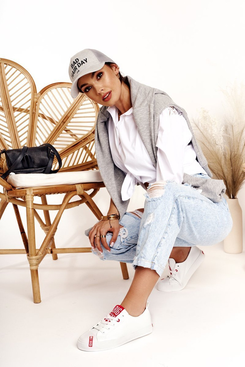 Dámske kožené tenisky Big Star EE274302 biela