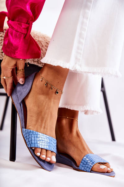 Kožené sandále Maciejka 1971-61 modrá