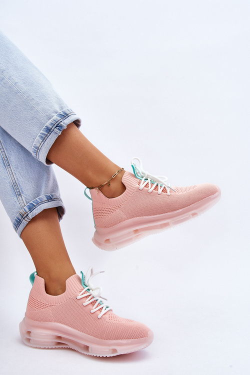 Dámské nazouvací ponožkové boty GOE JJ2N4081 Světle růžová