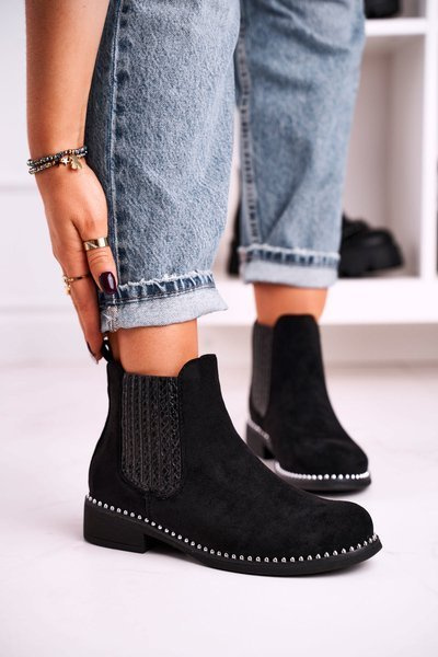 Dámské Klínové Boty Semišové černé Meagan