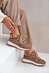 Športové Topánky Sneakers Na Platforme Leopard Hnedé Riadella