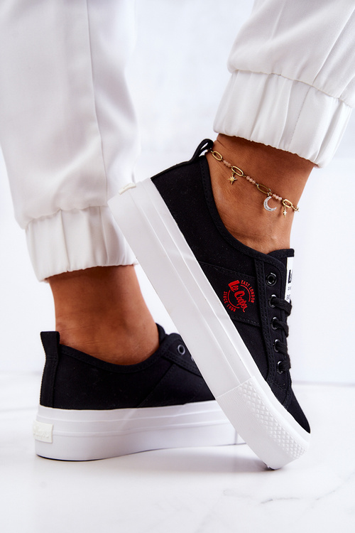 Tenisky na platformě Lee Cooper LCW-22-31-0835L Černá