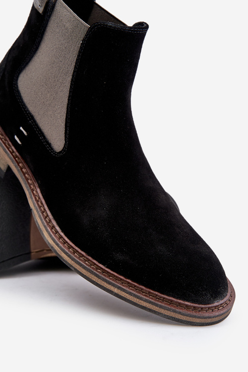 Semišové Chelsea Topánky Pánske Big Star OO174154 Čierne