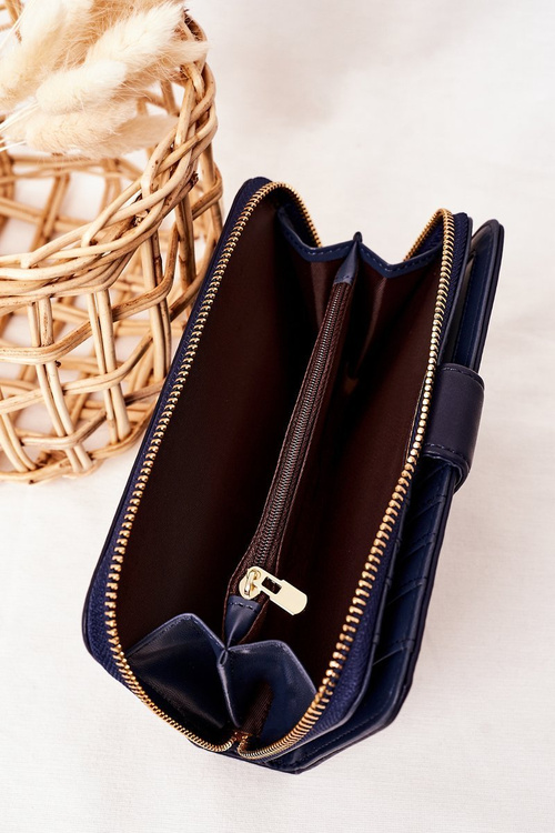 Velká Dámská Peněženka S Kapsou Tmavě Modrá