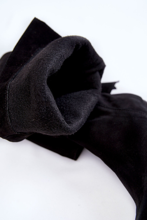 Dámské semišové vysoké kozačky Lewski 2833 Černé