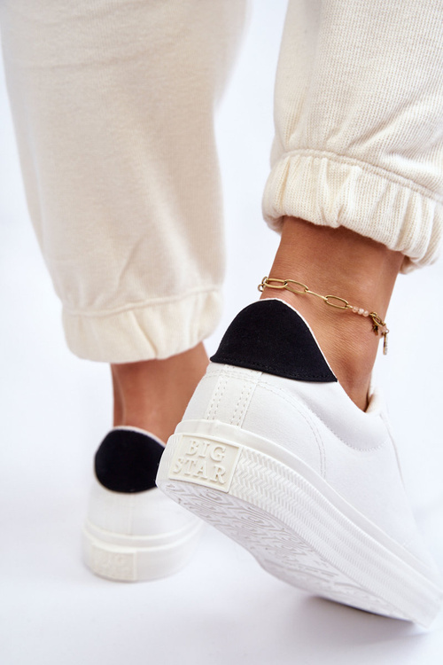 Klasické nízko veľké hviezdy LL274091 Biele tenisky