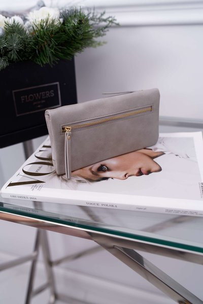 Veľké sivé dámske portfólio pre západku