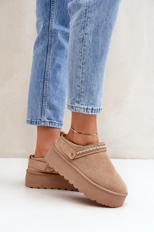 Sněhule S Dekorativním Vyšíváním Béžové Selithria