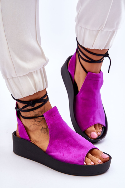 Semišové sandále pre Nicole 2743/067 fuchsia