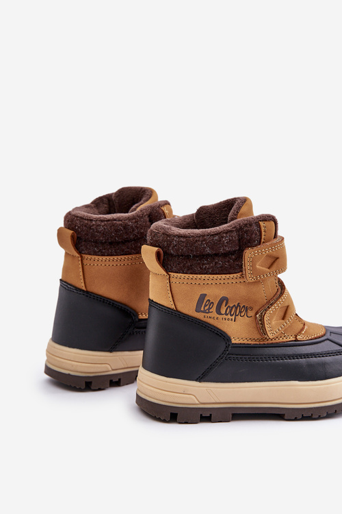 Zateplené zimní boty pro chlapce Lee Cooper LCJ-23-01-2059 Camel