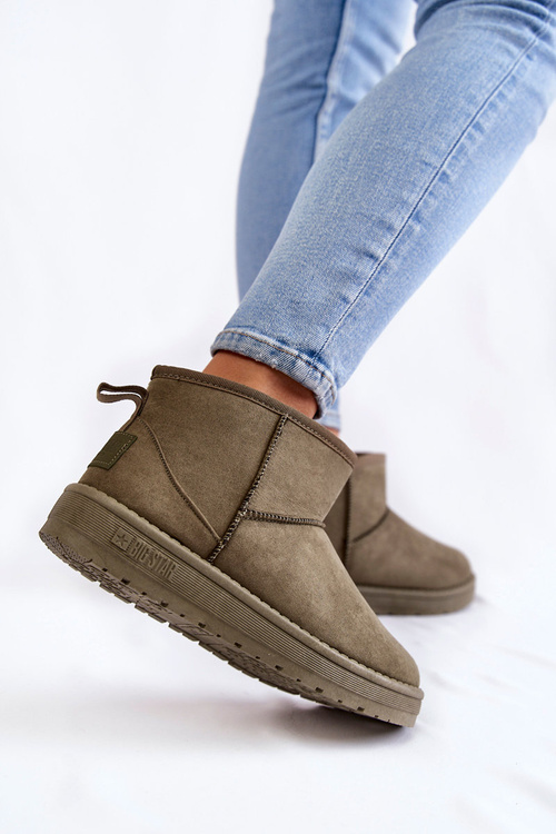 Ženské izolované snehové topánky Veľká hviezda KK274292 Khaki
