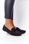 Dámske otvorené diela Moccasins S. Barski Black