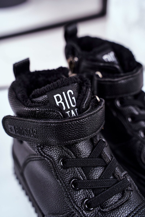 Izolované športové topánky pre deti veľká hviezda GG374040 Black