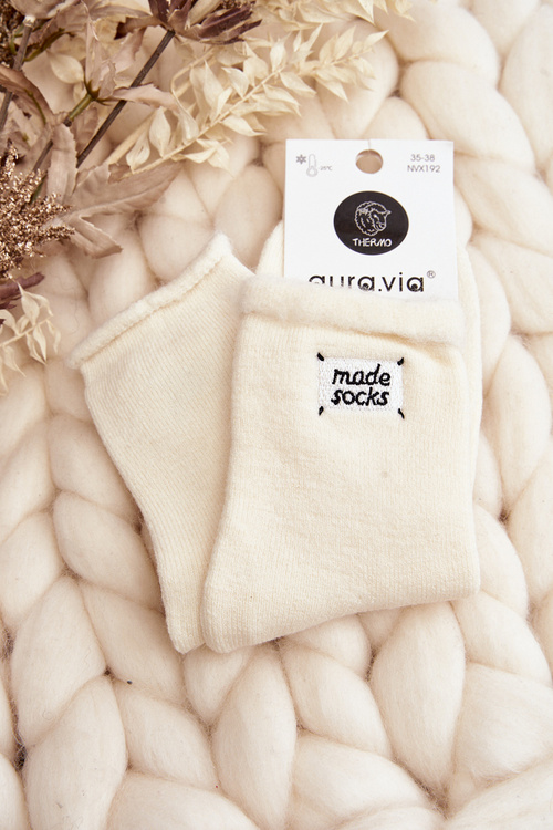 Dámské Hrnčířské Ponožky Krémové