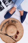 Dámské Espadrilky Textilní Big Star Tmavě Modré DD274782