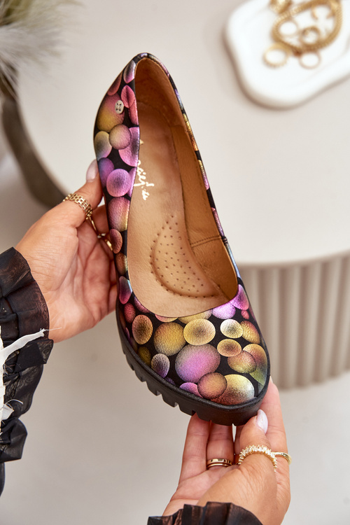 Kožené Lodičky Na Podpatku Maciejka 02629-39 Multikolor