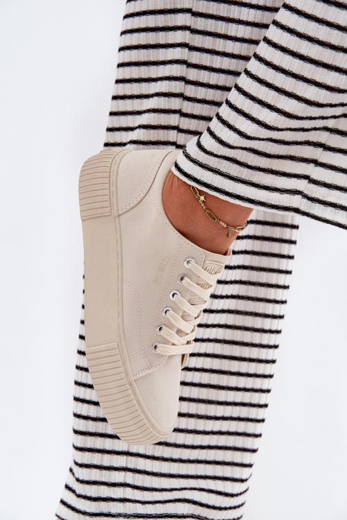 Dámske Textilné Tenisky Big Star RR274407 Béžové