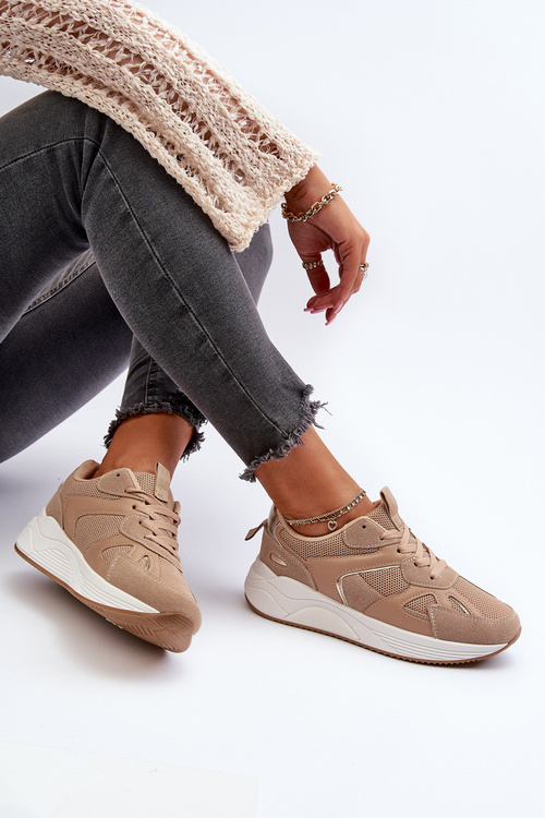 Dámské tenisky na platformě hnědé Lenivia