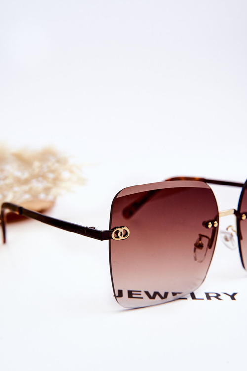 Velké dámské sluneční brýle 400UV E4721 Hnědé