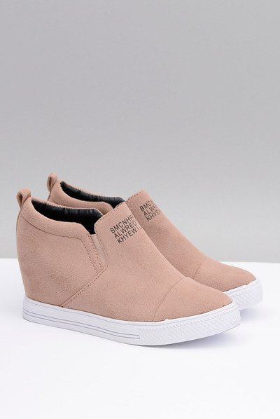 Dámske tenisky na sketers lu boo skĺzli béžovú kaori