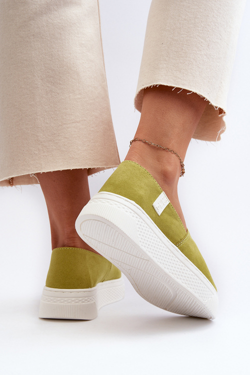 Dámské tenisky na platformě NN276008 s paměťovou pěnou Limonkové