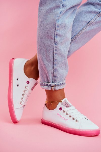 Dámské Tenisky Cross Jeans Bílo Růžové FF2R4075C