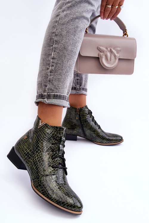 Dámska koža Maciejka Boots 5743C-09 Zelená