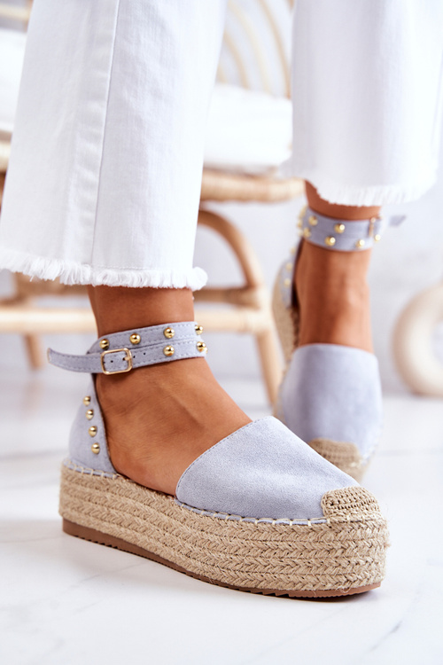 Espadrilky Sandály s tryskami modre Lillian