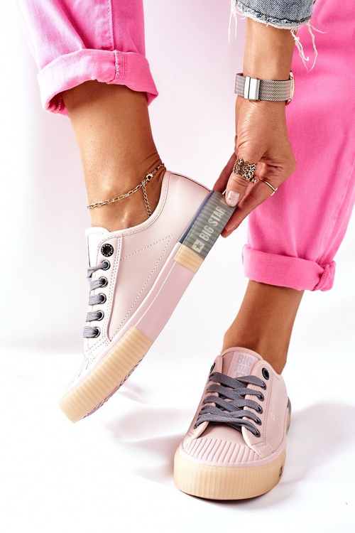 Dámské Kožené Tenisky BIG STAR II274133 Růžové