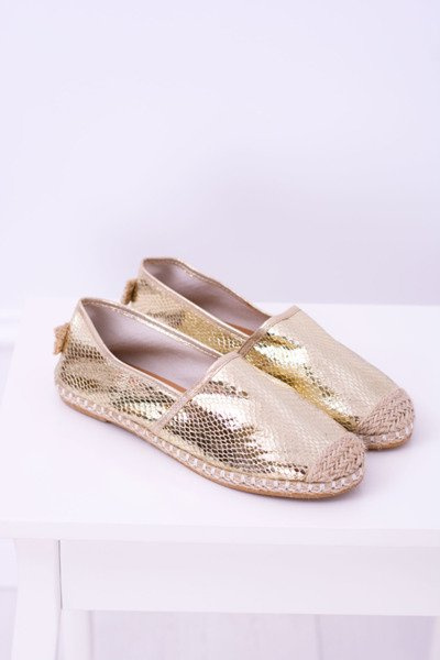 Lu Ashsress Dámska zlatá espadrilles praay