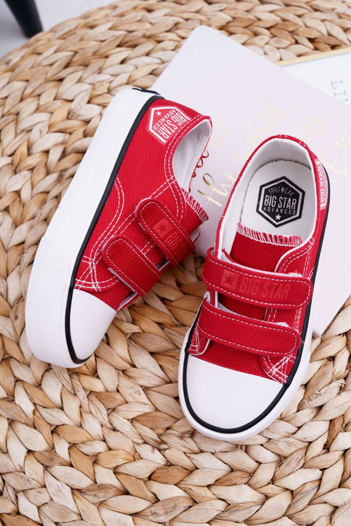 Dětské Tenisky Se Suchým Zipem Big Star FF374063 Červené