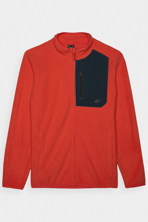 Pánsky Polar S Golierom Regular 4F Oranžový 4FWAW24TFLEM250-70S