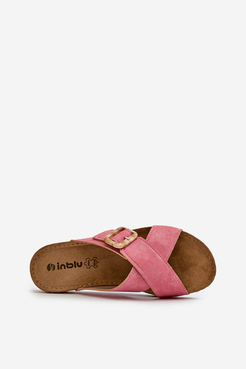Pohodlné dámske žabky s priehľadným pásikom Inblu VO000012 ružové