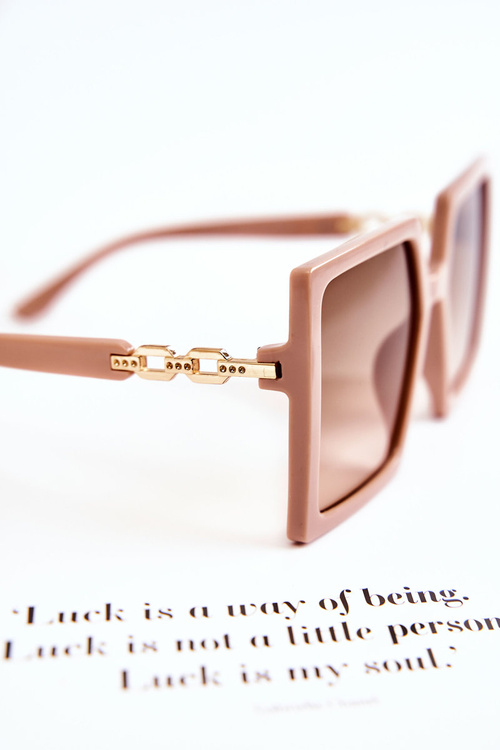 Veľké štvorcové slnečné okuliare v130043 ružové