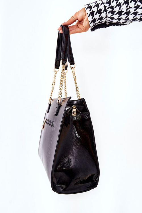 Maľovaná taška na rameno Nobo L1750 čierna