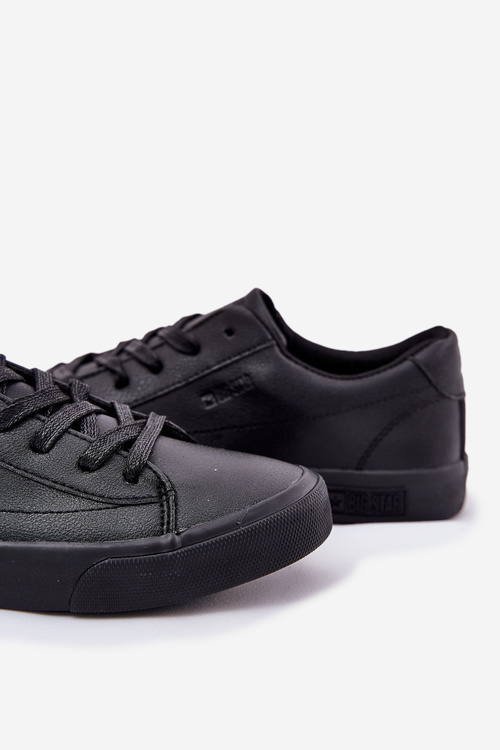 Pánské Klasické Nízké Tenisky Z Eko Kůže Big Star NN174252 Černé