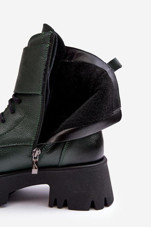 Kožené pracovníčky dámske zelené lemar aceria