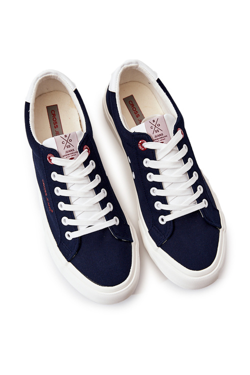Módní klasické tenisky Cross Jeans JJ1R4028C námořnická modrá