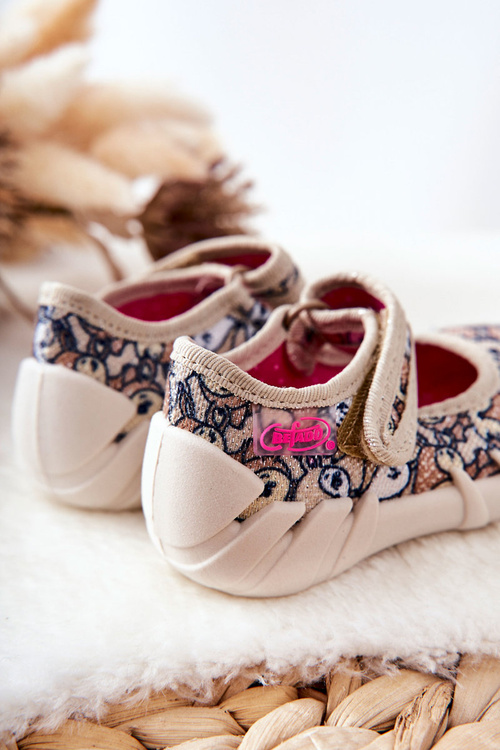 Žabky Baleríny Befado Jelen 109P240 Béžová