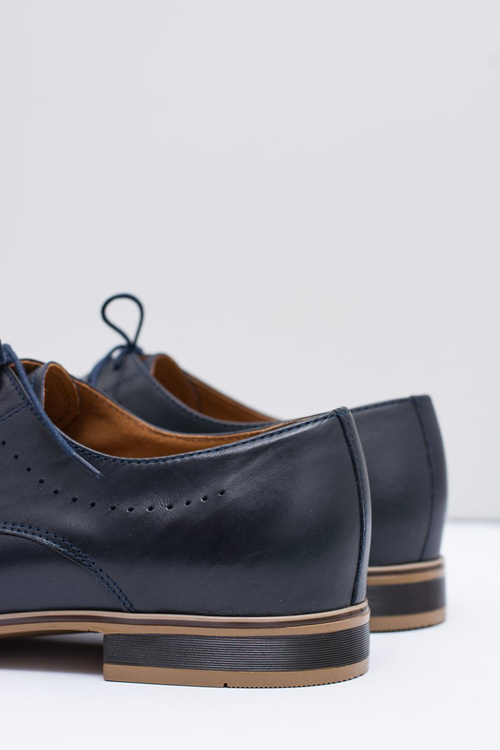 Elegant Men's Formal Dark Blue Shoes Damoste