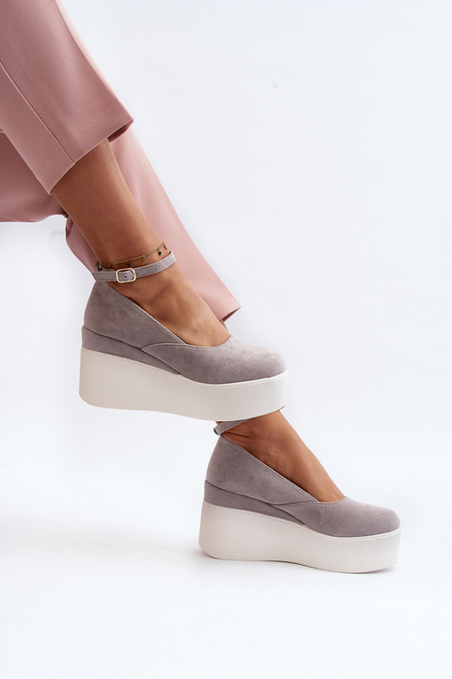 Dámské espadrilky na klíně šedé Malla