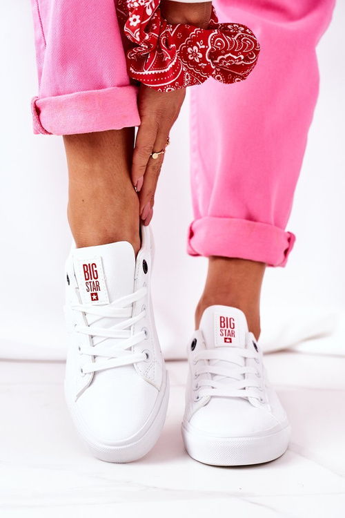 Dámské Kožené Tenisky BIG STAR GG274160 Bílé