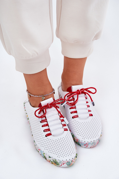 Dámske Kožené Topánky Na Klíne Artiker 56C1799 Bielo-Strieborné