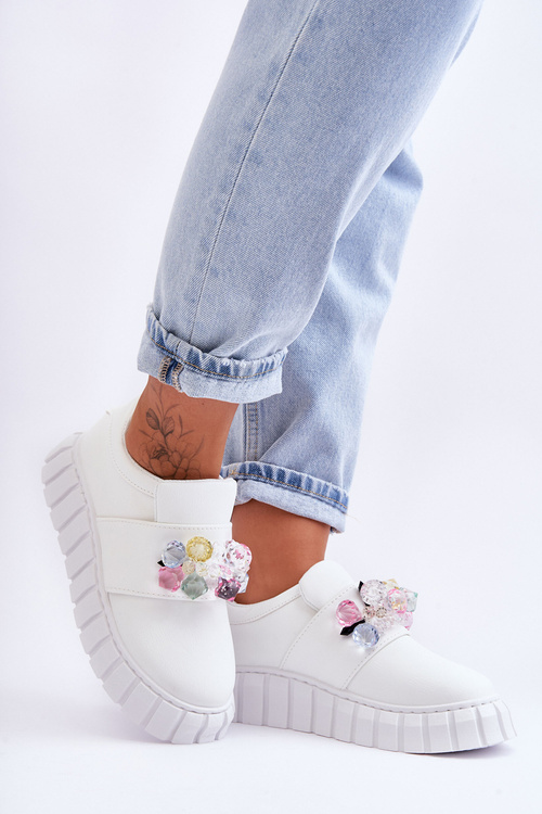 Modní Sportovní Nastavitelné Boty S Ozdobou Bílé Desire