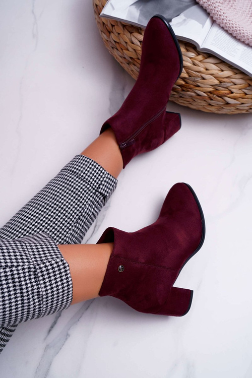 Dámske vysoké podpätky Sergio Leone Burgundsko BT520