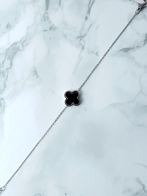 Dámsky náramok na reťazovom kvetine strieborné selene