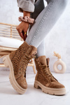 Camel Aileen Openwork Suede topánky