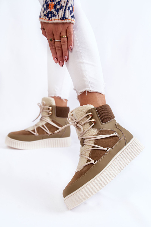 Dámske snehové topánky LA.FI 280072KH-QN Brown-Green